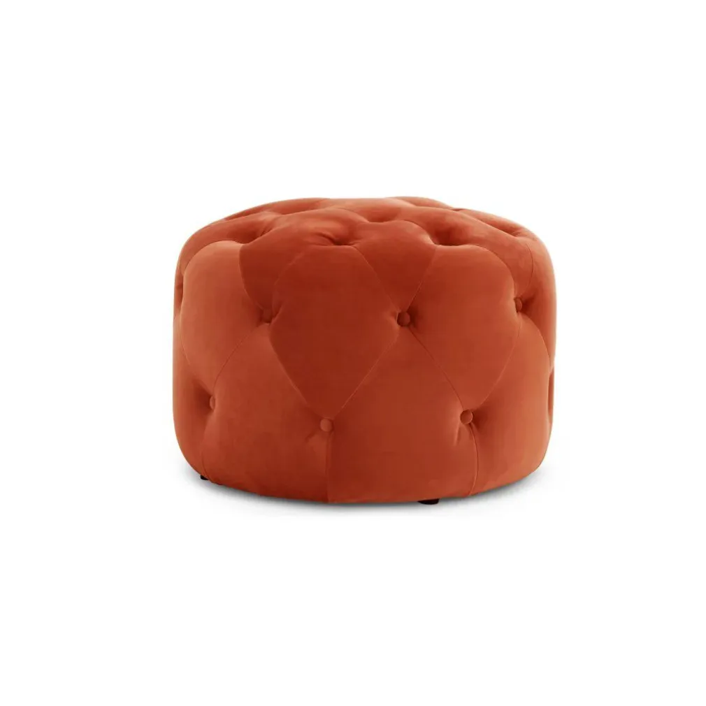 Puf Redondo Pequeño Hampton – Naranja Llama
