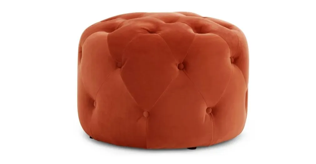 Puf Redondo Pequeño Hampton – Naranja Llama