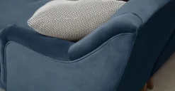 Seccional con Chaise Longue a la Derecha Ariana – Azul Zafiro