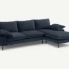 Seccional con Chaise Longue a la Derecha Fallyn – Azul Marino