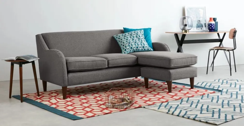 Seccional con Chaise Longue a la Derecha Helena – Gris Humo