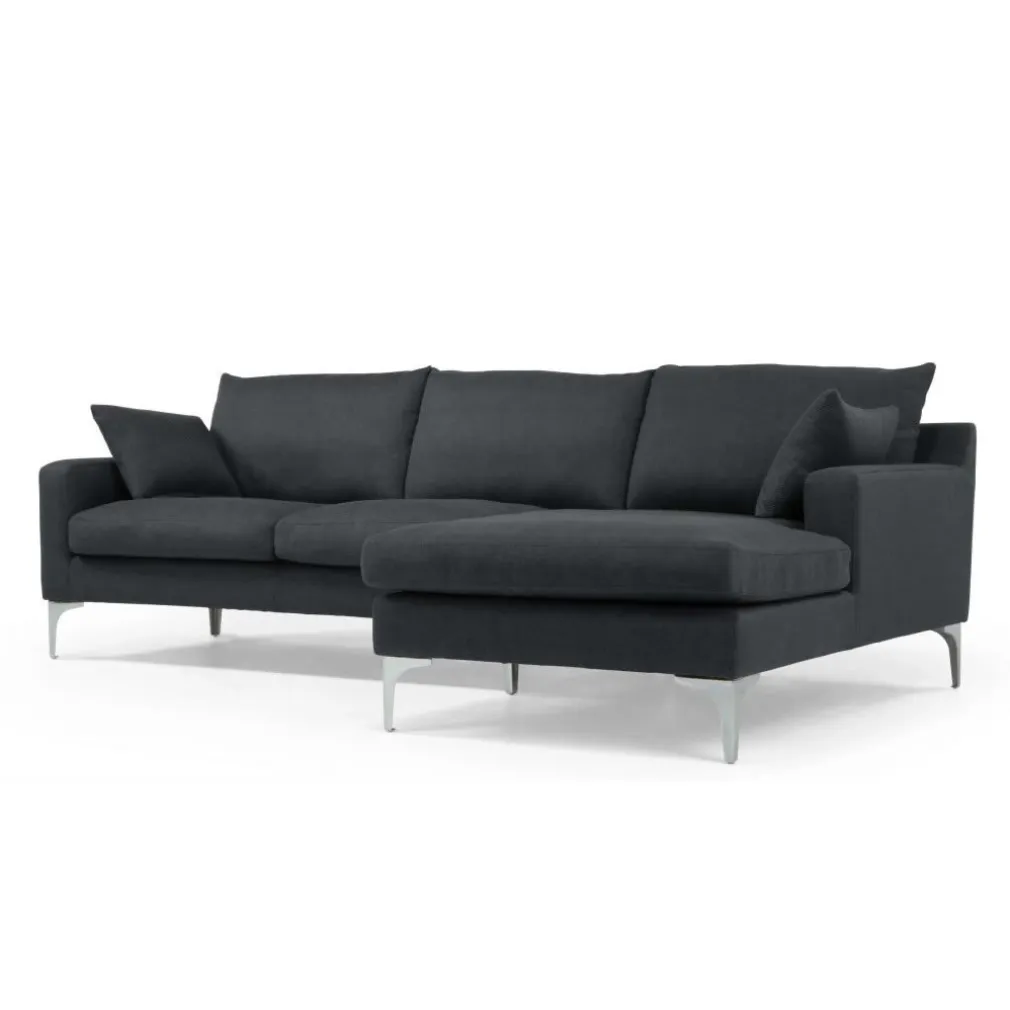 Seccional con Chaise Longue a la Derecha Mendini – Gris Antracita