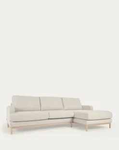 Seccional con Chaise Longue a la Derecha Mihaela – Blanco