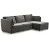 Seccional con Chaise Longue a la Derecha Milner – Gris Acero