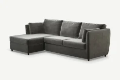 Seccional con Chaise Longue a la Derecha Milner – Gris Acero