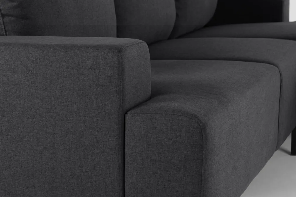 Seccional con Chaise Longue a la Derecha Oskar – Gris Sterling