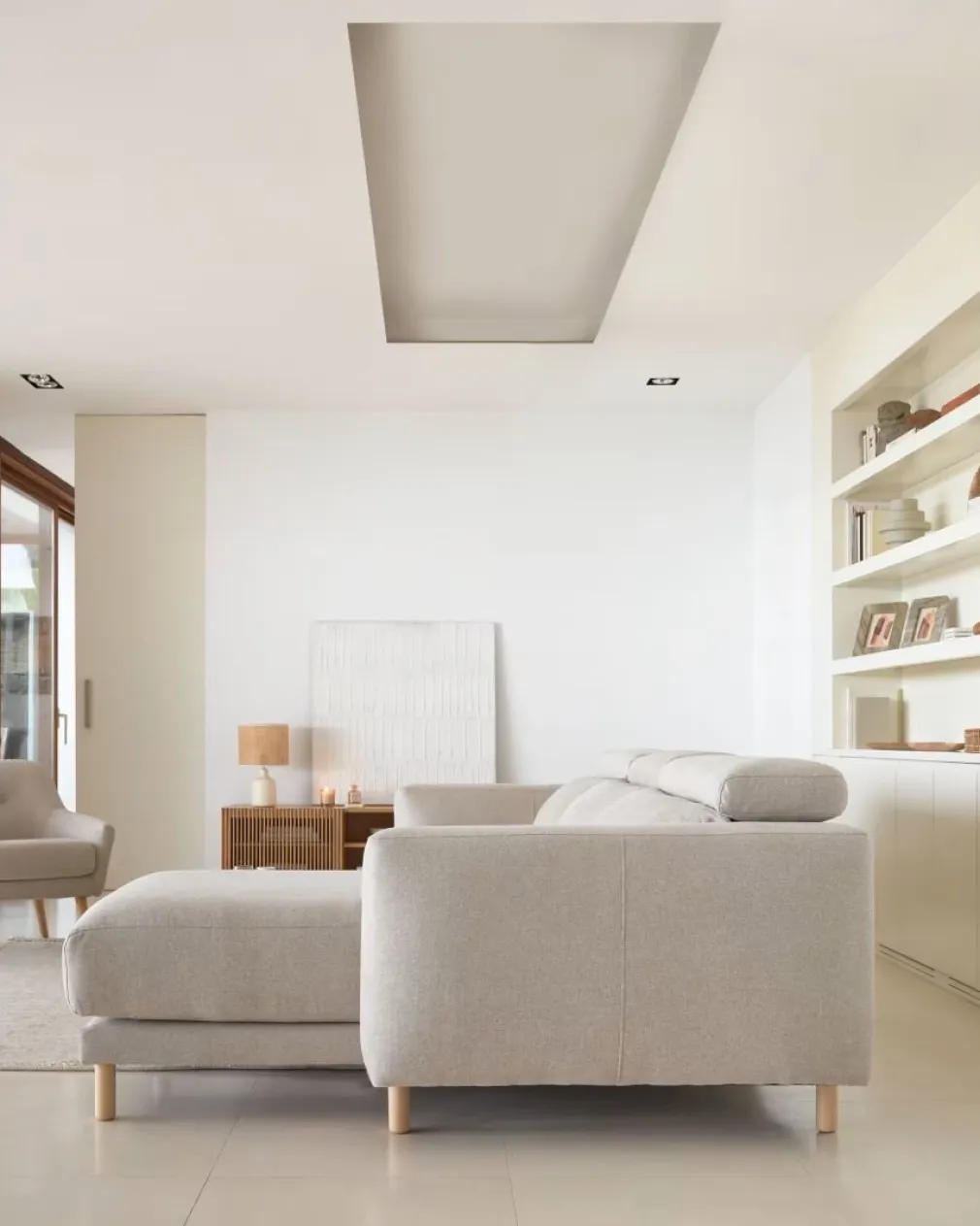 Seccional con Chaise Longue a la Derecha Singa – Beige