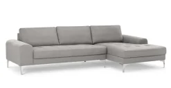 Seccional con Chaise Longue a la Derecha Vittorio – Gris Perla
