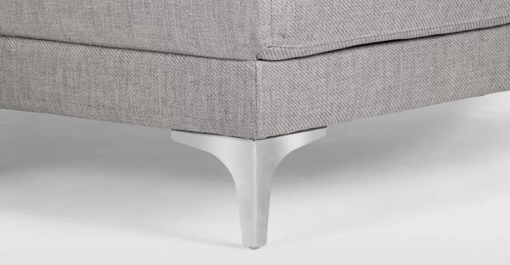 Seccional con Chaise Longue a la Derecha Vittorio – Gris Perla