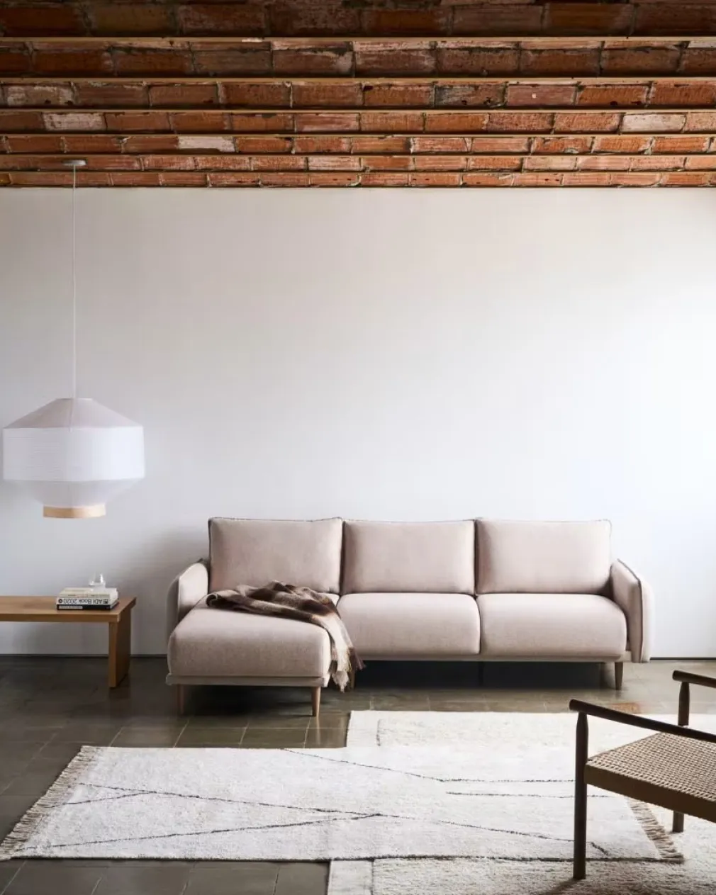 Seccional con Chaise Longue a la Izquierda Carlota – Beige