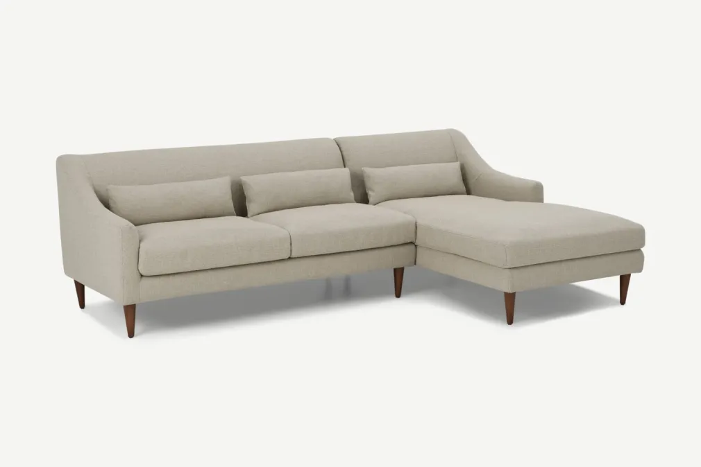 Seccional con Chaise Longue a la Izquierda Herton – Beige Cebada