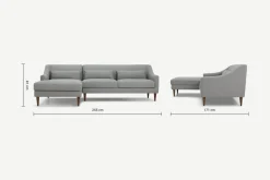 Seccional con Chaise Longue a la Izquierda Herton – Gris Montaña