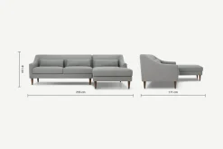 Seccional con Chaise Longue a la Izquierda Herton – Gris Montaña