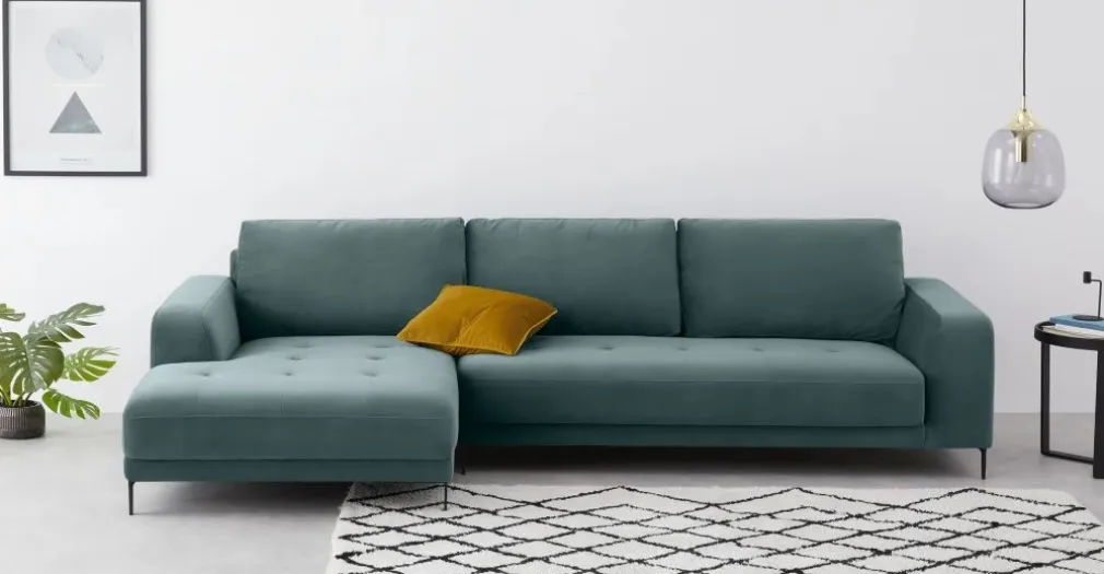Seccional con Chaise Longue a la Izquierda Luciano – Verde