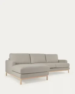 Seccional con Chaise Longue a la Izquierda Mihaela – Gris
