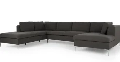 Seccional con Chaise Longue a la Izquierda Monterosso – Gris Marengo