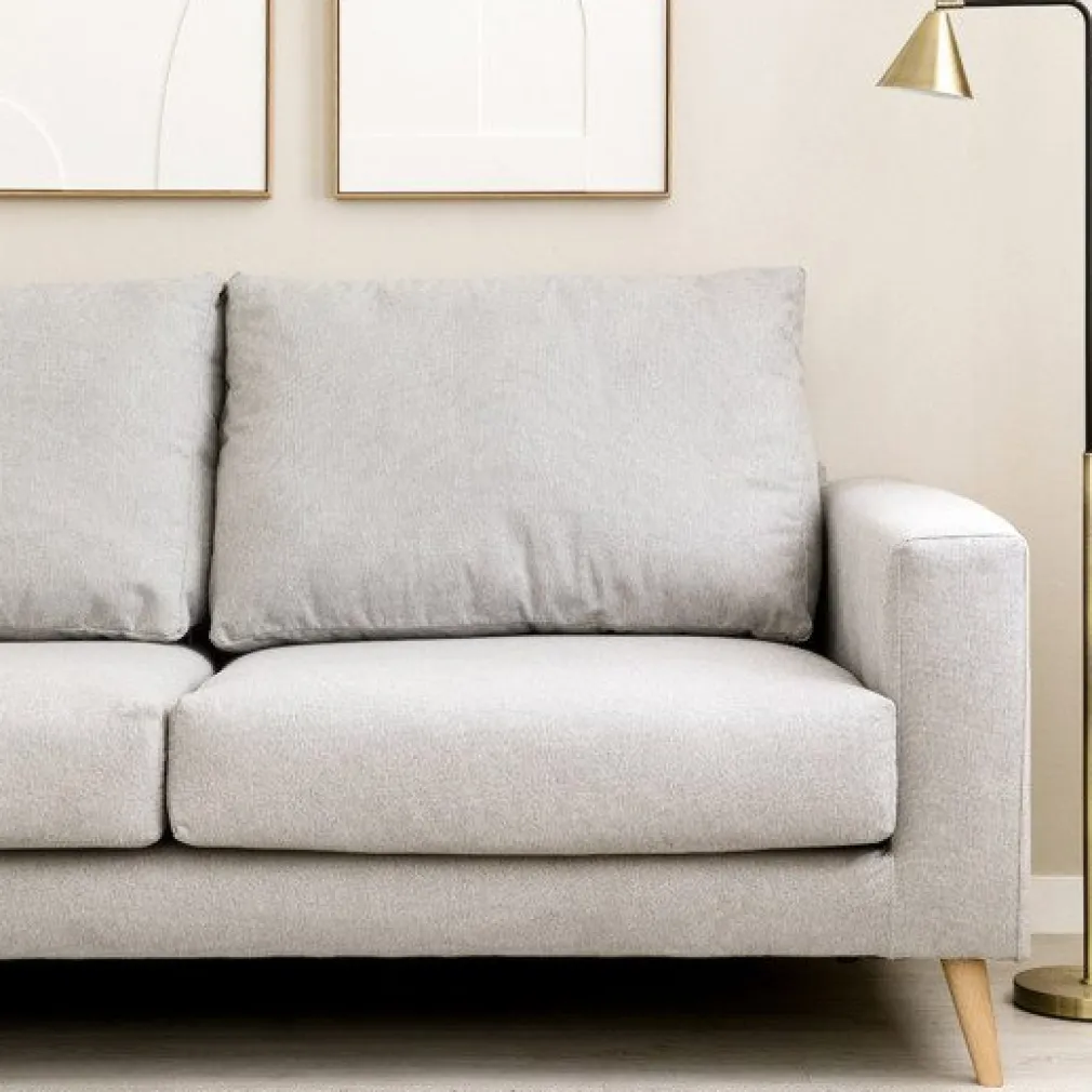 Seccional con Chaise Longue a la Izquierda Piero – Gris Claro