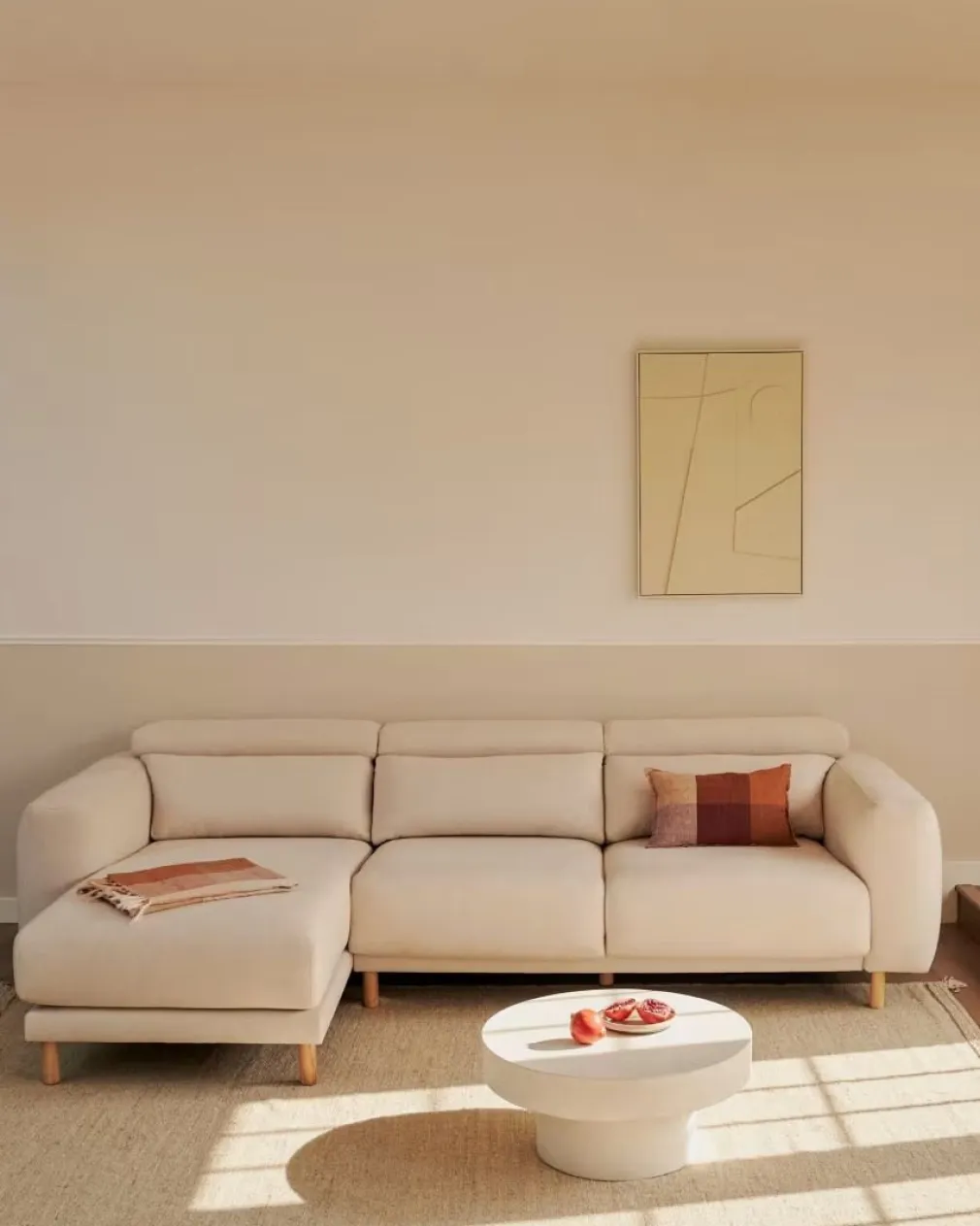 Seccional con Chaise Longue a la Izquierda Singa – Crudo