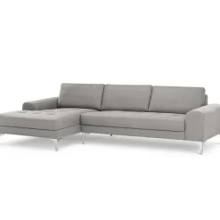 Seccional con Chaise Longue a la Izquierda Vittorio – Gris Perla