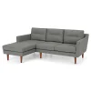Seccional con Chaise Longue a la Izquierda Walker – Gris