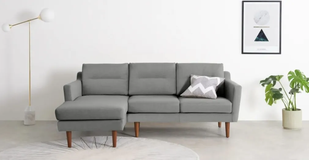 Seccional con Chaise Longue a la Izquierda Walker – Gris