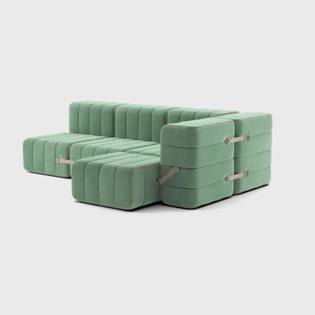 Seccional 2 Cuerpos con Chaise Longue a la Derecha Curt