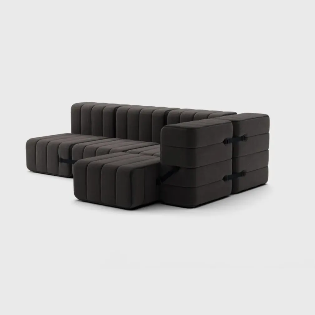 Seccional 2 Cuerpos con Chaise Longue a la Derecha Curt