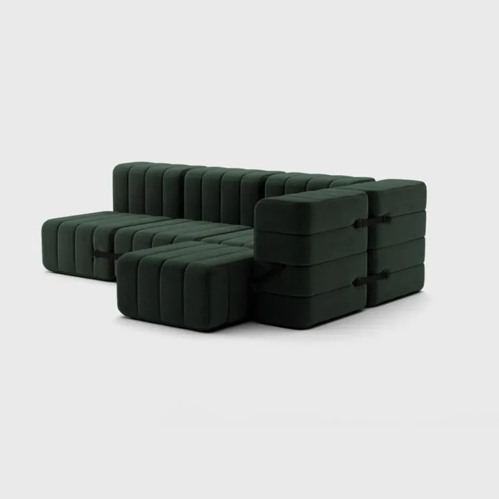 Seccional 2 Cuerpos con Chaise Longue a la Derecha Curt