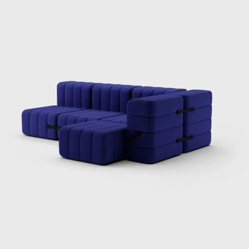Seccional 2 Cuerpos con Chaise Longue a la Derecha Curt