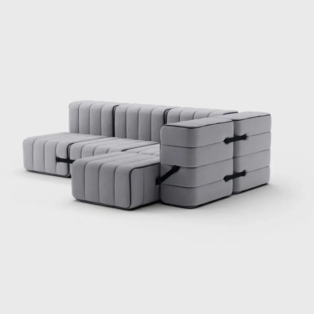 Seccional 2 Cuerpos con Chaise Longue a la Derecha Curt