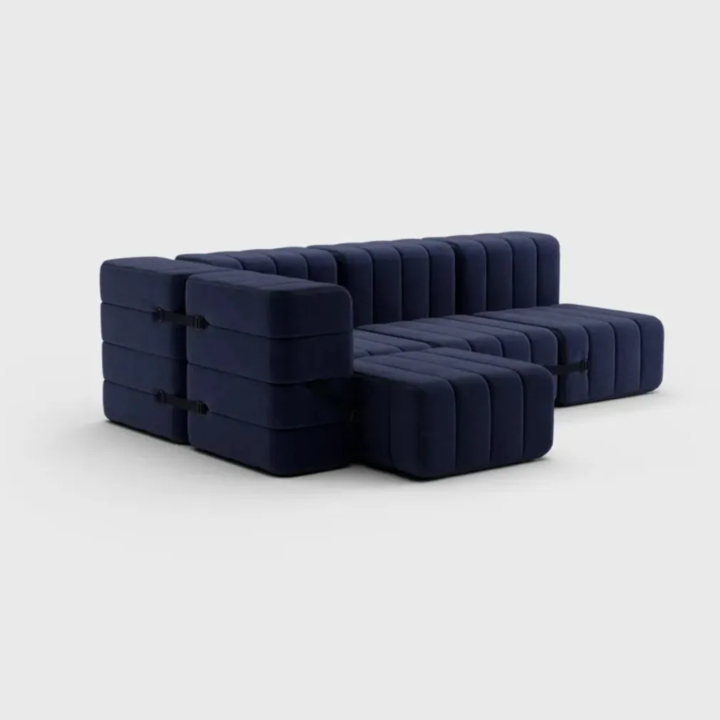 Seccional 2 Cuerpos con Chaise Longue a la Izquierda Curt