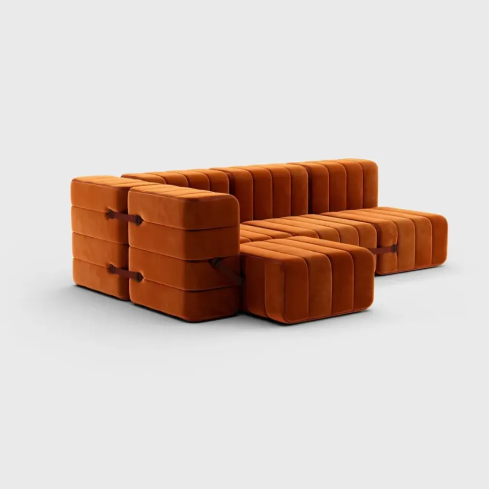 Seccional 2 Cuerpos con Chaise Longue a la Izquierda Curt