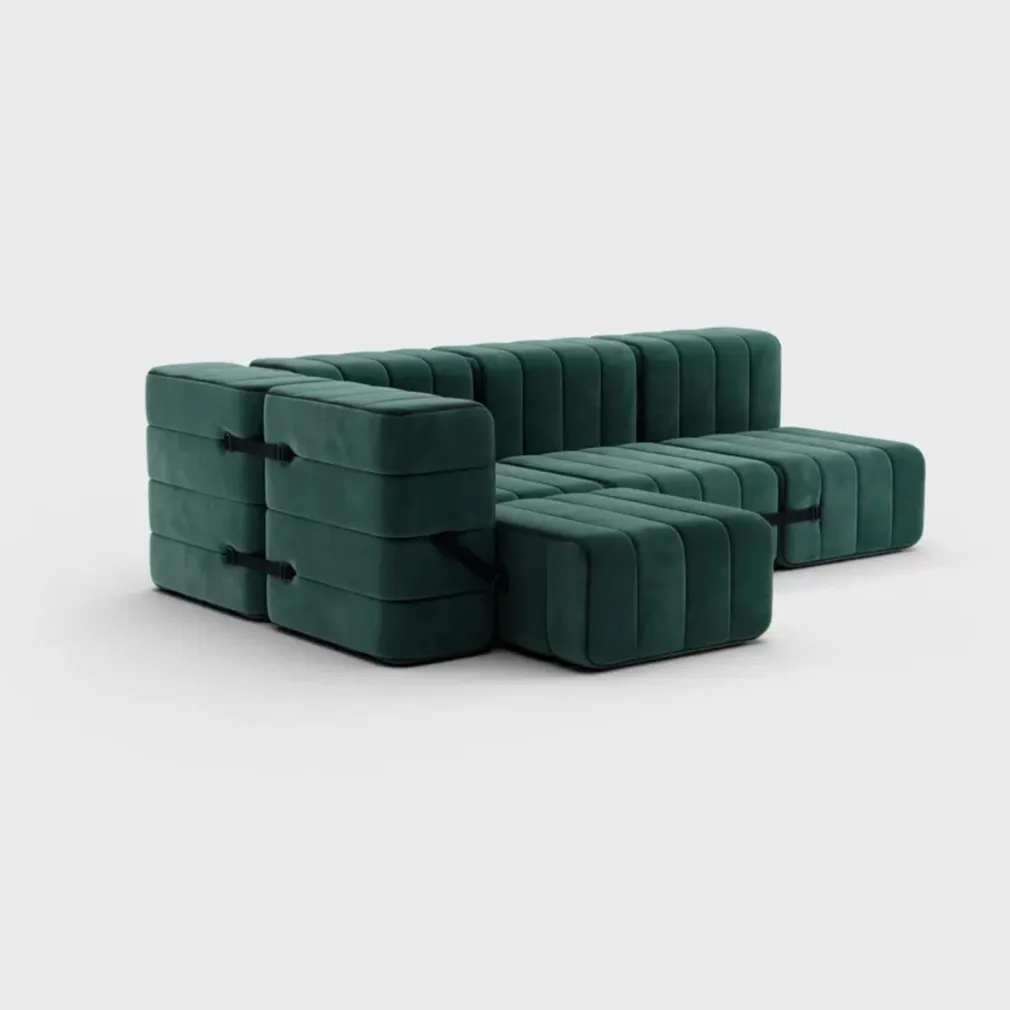 Seccional 2 Cuerpos con Chaise Longue a la Izquierda Curt