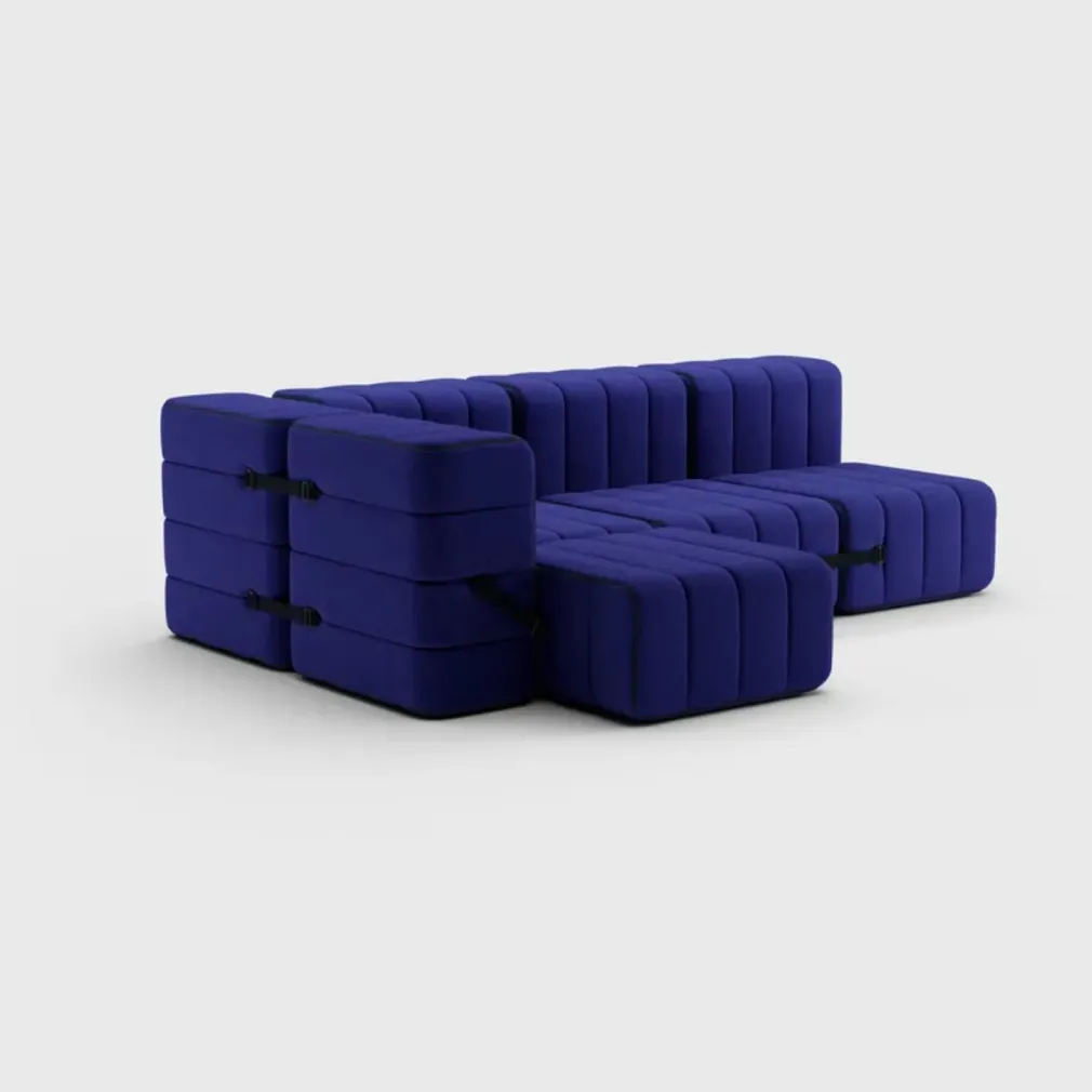 Seccional 2 Cuerpos con Chaise Longue a la Izquierda Curt