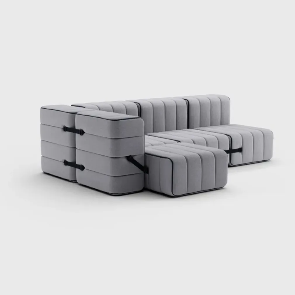 Seccional 2 Cuerpos con Chaise Longue a la Izquierda Curt