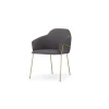 Silla de comedor con estructura Stanley – Gris