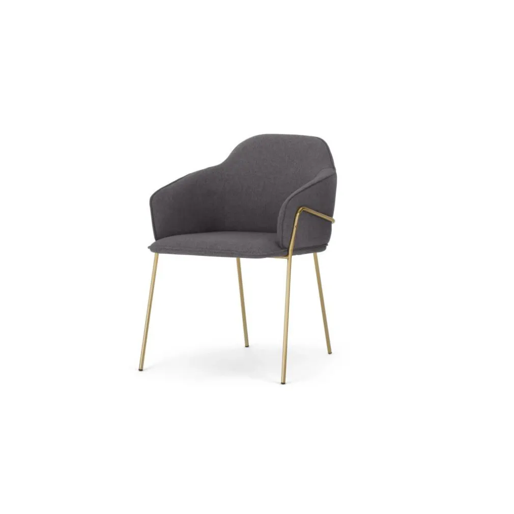 Silla de comedor con estructura Stanley – Gris