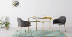 Silla de comedor con estructura Stanley – Gris