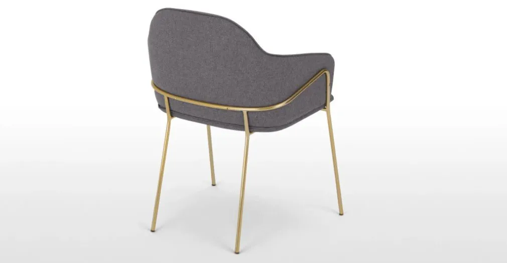 Silla de comedor con estructura Stanley – Gris