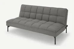 Sofá Cama Hallie, Gris Manhattan Con Patas Negras