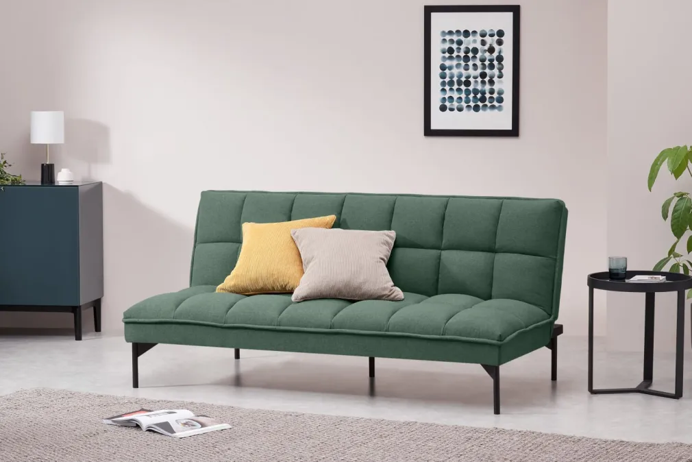 Sofá Cama Hallie, Verde Bahía Con Patas Negras