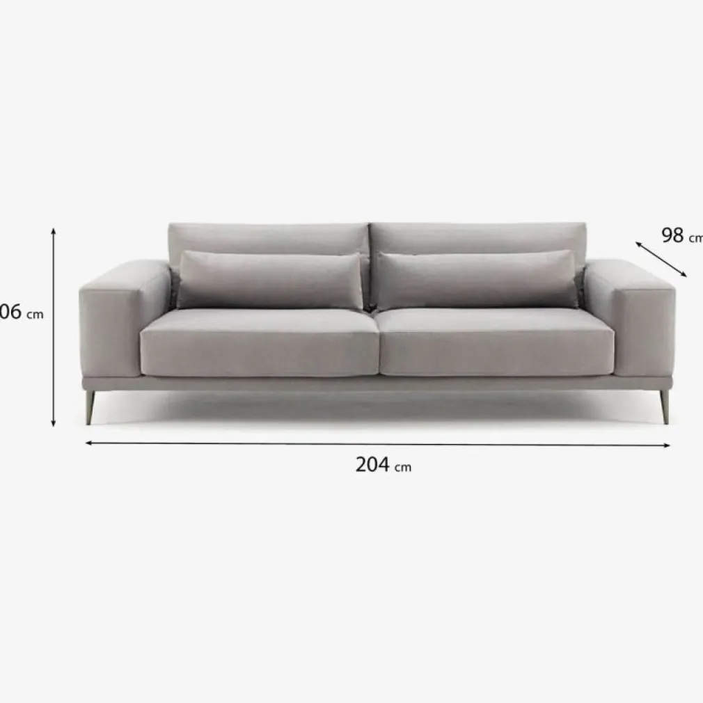 Sofá 3 Cuerpos Inua – Gris