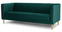 Sofá de 3 Cuerpos Amicie – Azul Espuma de Mar