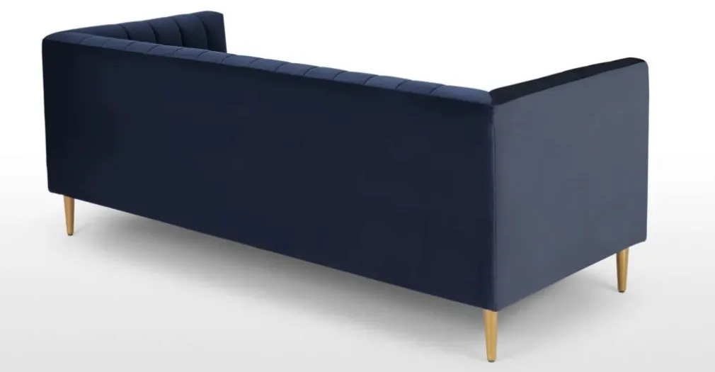 Sofá de 3 Cuerpos Amicie – Azul Marino