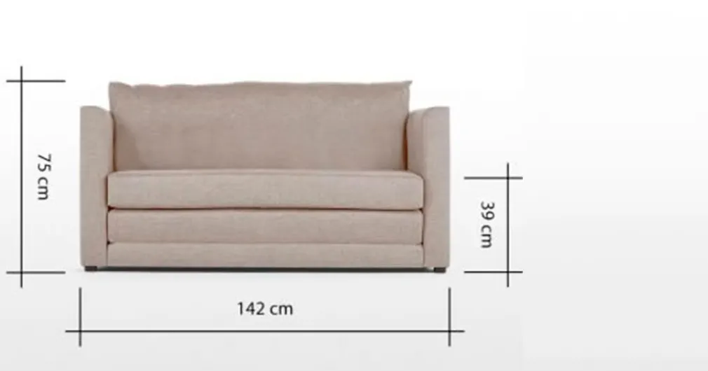 Sofá de 2 Cuerpos Eli – Beige Codorniz