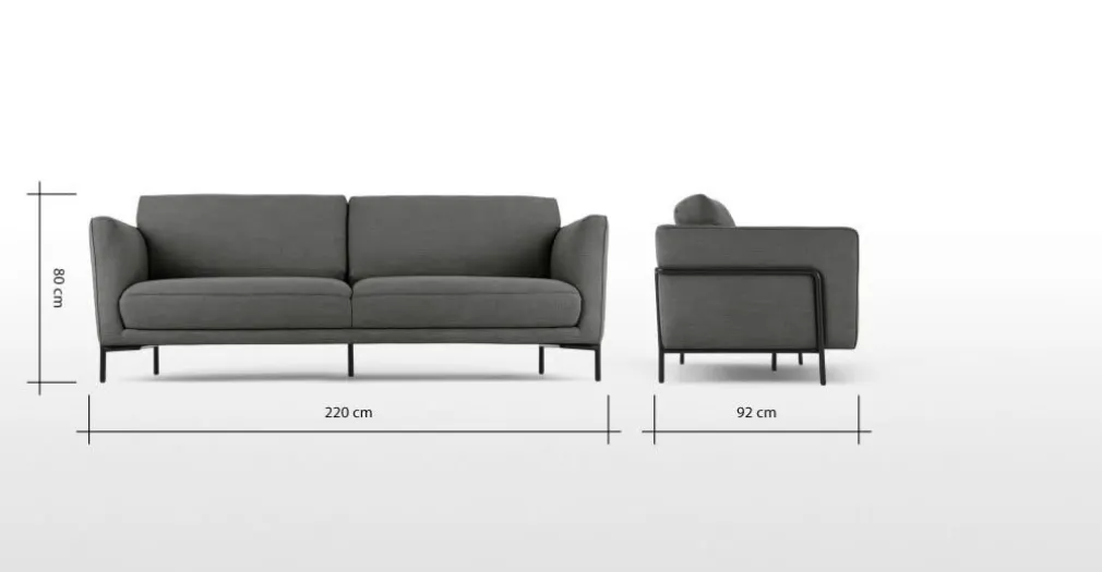 Sofá de 3 Cuerpos Everson – Gris Antracita