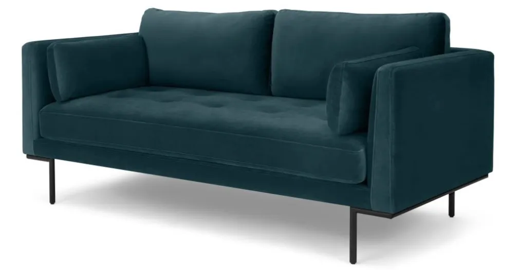 Sofá de 2 Cuerpos Harlow – Terciopelo Azul