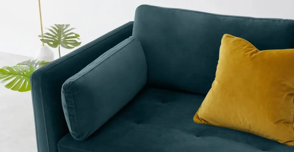 Sofá de 2 Cuerpos Harlow – Terciopelo Azul