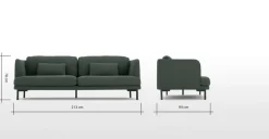 Sofá de 3 Cuerpos Herman – Verde Bosque
