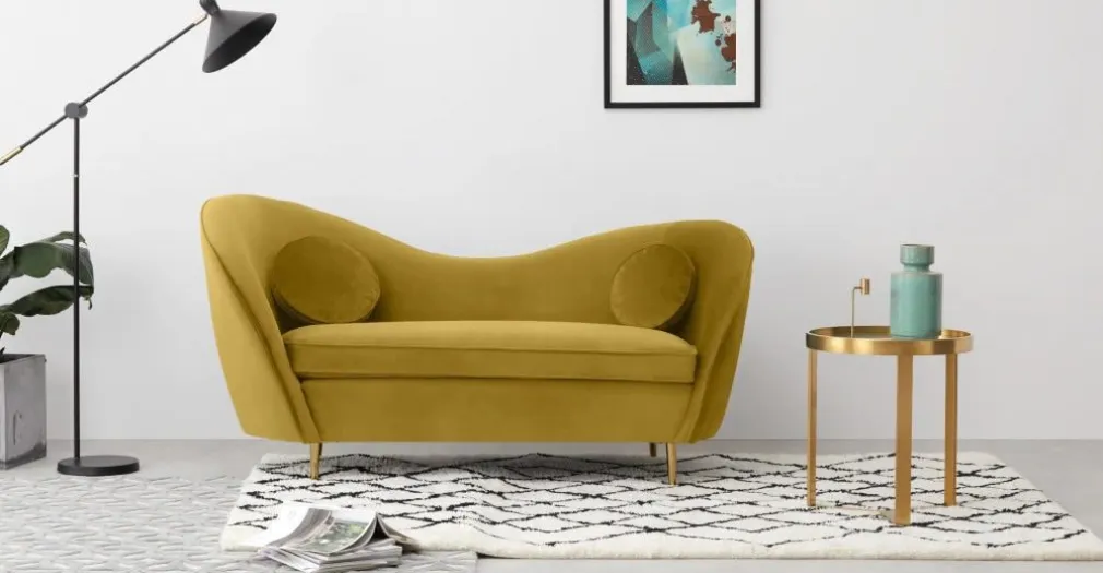 Sofá de 2 Cuerpos Kooper – Dorado Vintage